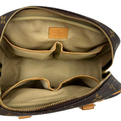 interno Borsa LV Trouville in tela monogram e vacchetta naturale, di lusso, originale, ottime condizioni, usata. 