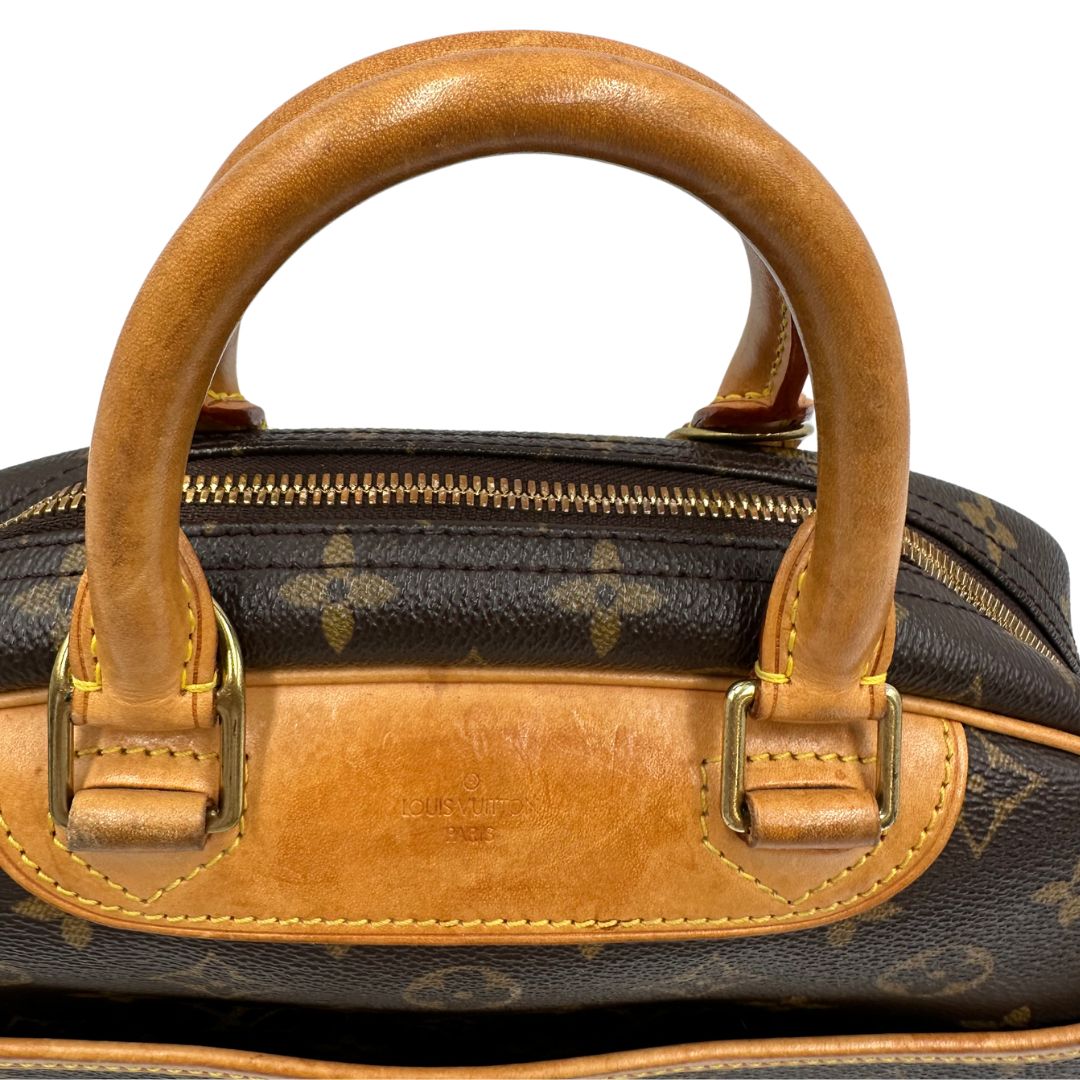 Borsa LV Trouville in tela monogram e vacchetta naturale, di lusso, originale, ottime condizioni, usata.