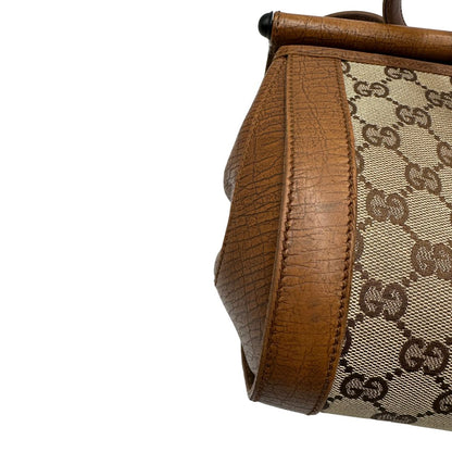angolo Borsa Gucci in tessuto GG con dettaglio bamboo, di lusso, originale, ottime condizioni. 
