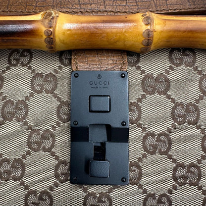 Borsa Gucci in tessuto GG con dettaglio bamboo, di lusso, originale, ottime condizioni. 