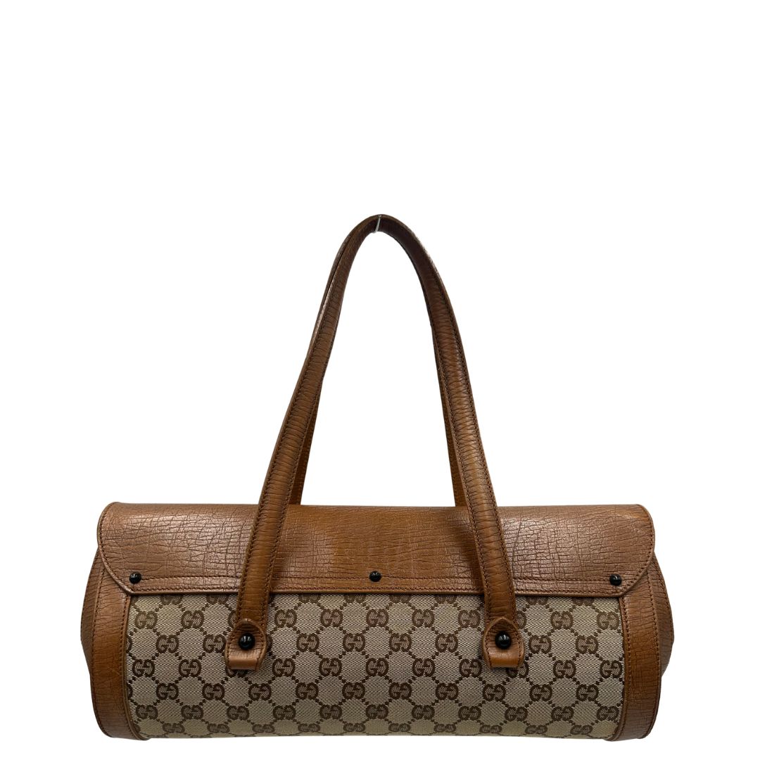 retro Borsa Gucci in tessuto GG con dettaglio bamboo, di lusso, originale, ottime condizioni. 