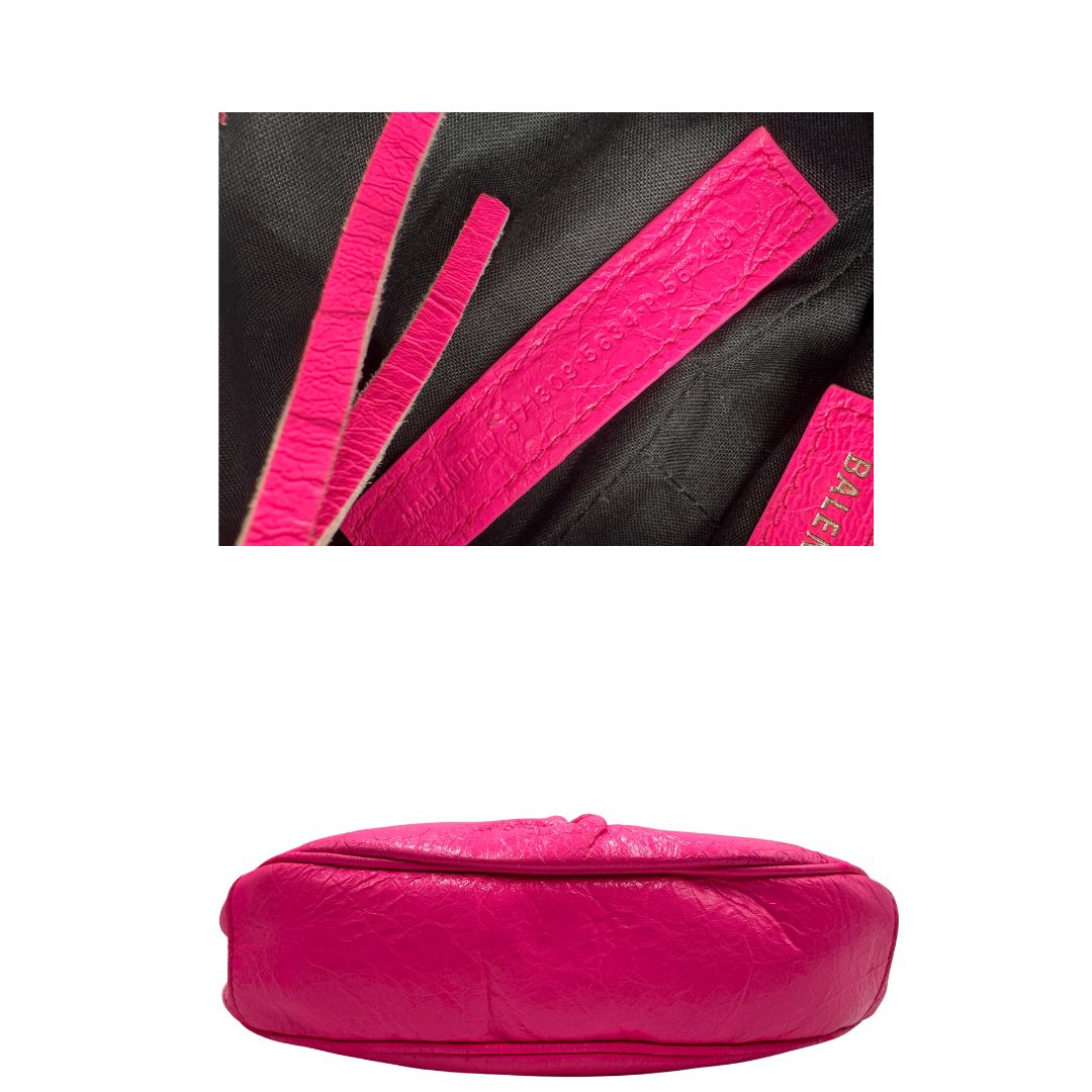 base Borsa Le Cagole XS in pelle Arena fucsia, di lusso, originale, ottime condizioni, usata