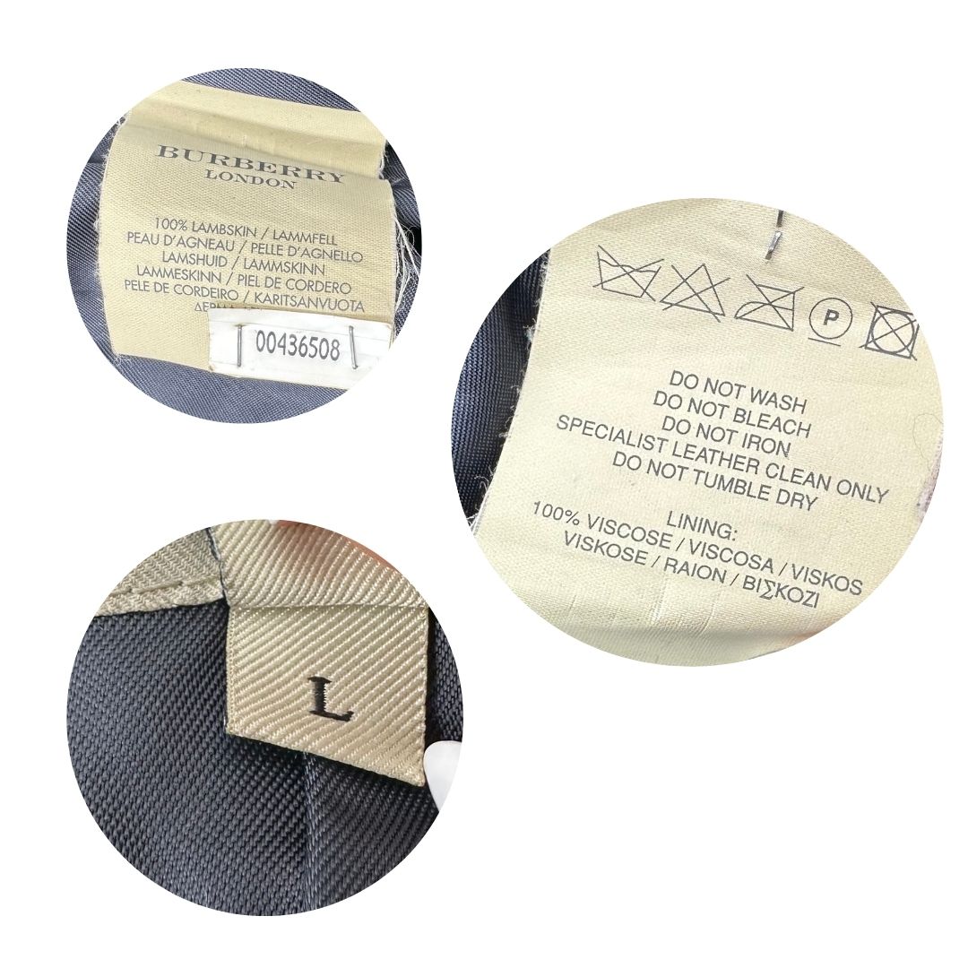 Trench di pelle Burberry nero tg. L