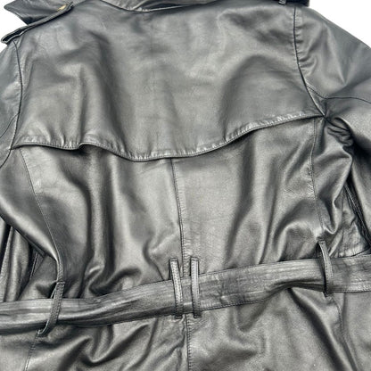 Trench di pelle Burberry nero tg. L