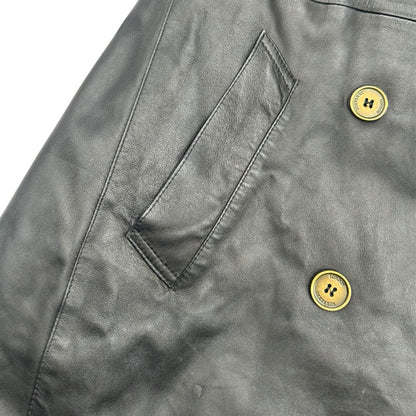 Trench di pelle Burberry nero tg. L