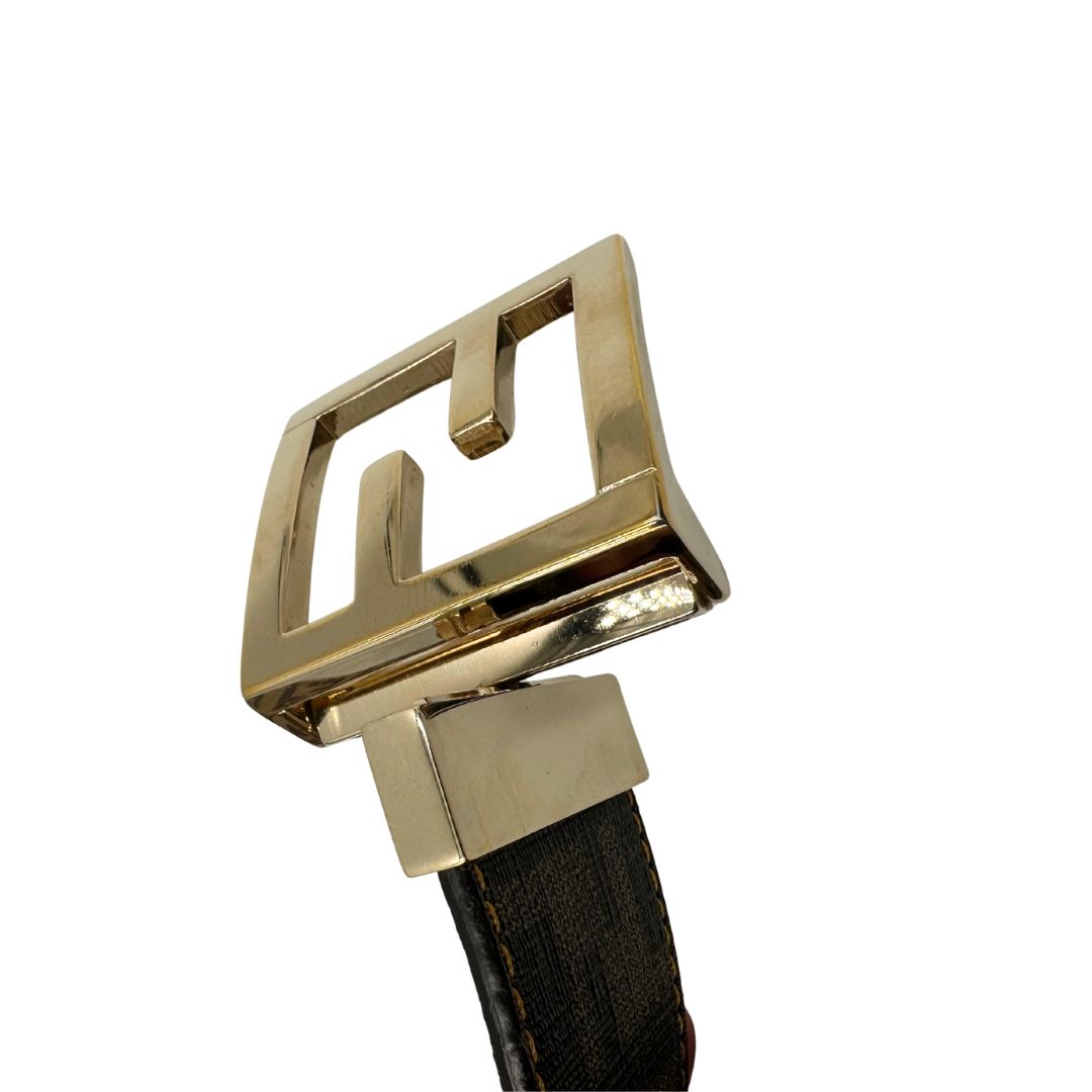  Cintura Fendi reversibile, trama zucca e trama zucchino