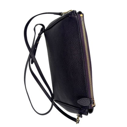  Borsa Versace Collezione in pelle viola scuro, indossabile a tracolla, di lusso, originale, ottime condizioni.
