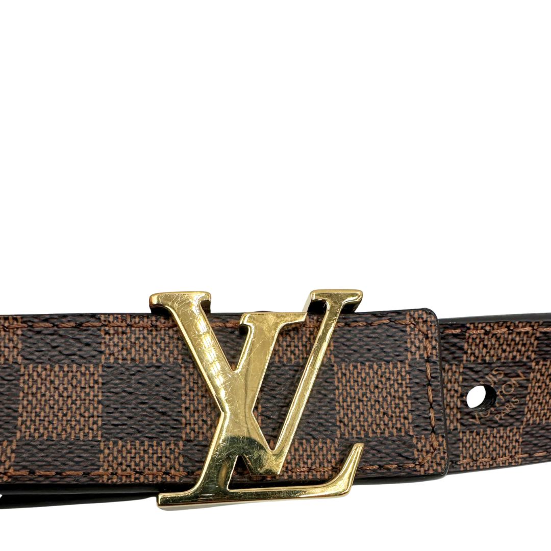 Cintura LV in canvas damier ebene, di lusso, originale, ottime condizioni, usata