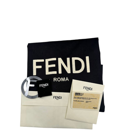 dustbag Tote Fendi Roma in canvas nero trama Zucca, di lusso, originale, ottime condizioni, usata. 