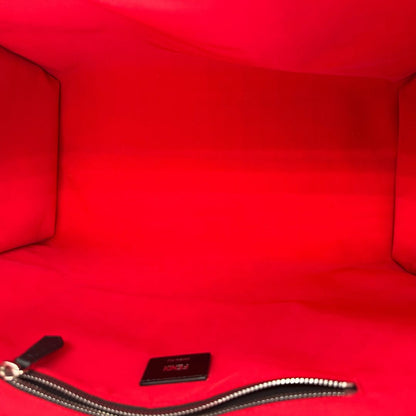 interno Tote Fendi Roma in canvas nero trama Zucca, di lusso, originale, ottime condizioni, usata. 