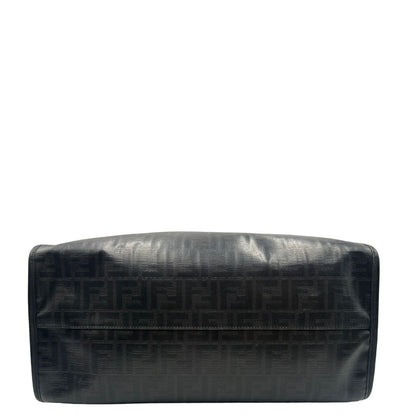 base Tote Fendi Roma in canvas nero trama Zucca, di lusso, originale, ottime condizioni, usata. 