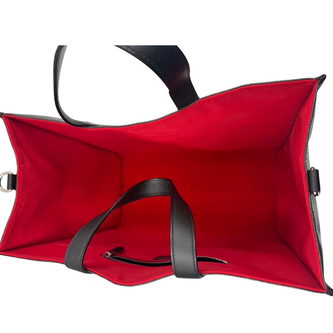 interno Tote Fendi Roma in canvas nero trama Zucca, di lusso, originale, ottime condizioni, usata. 