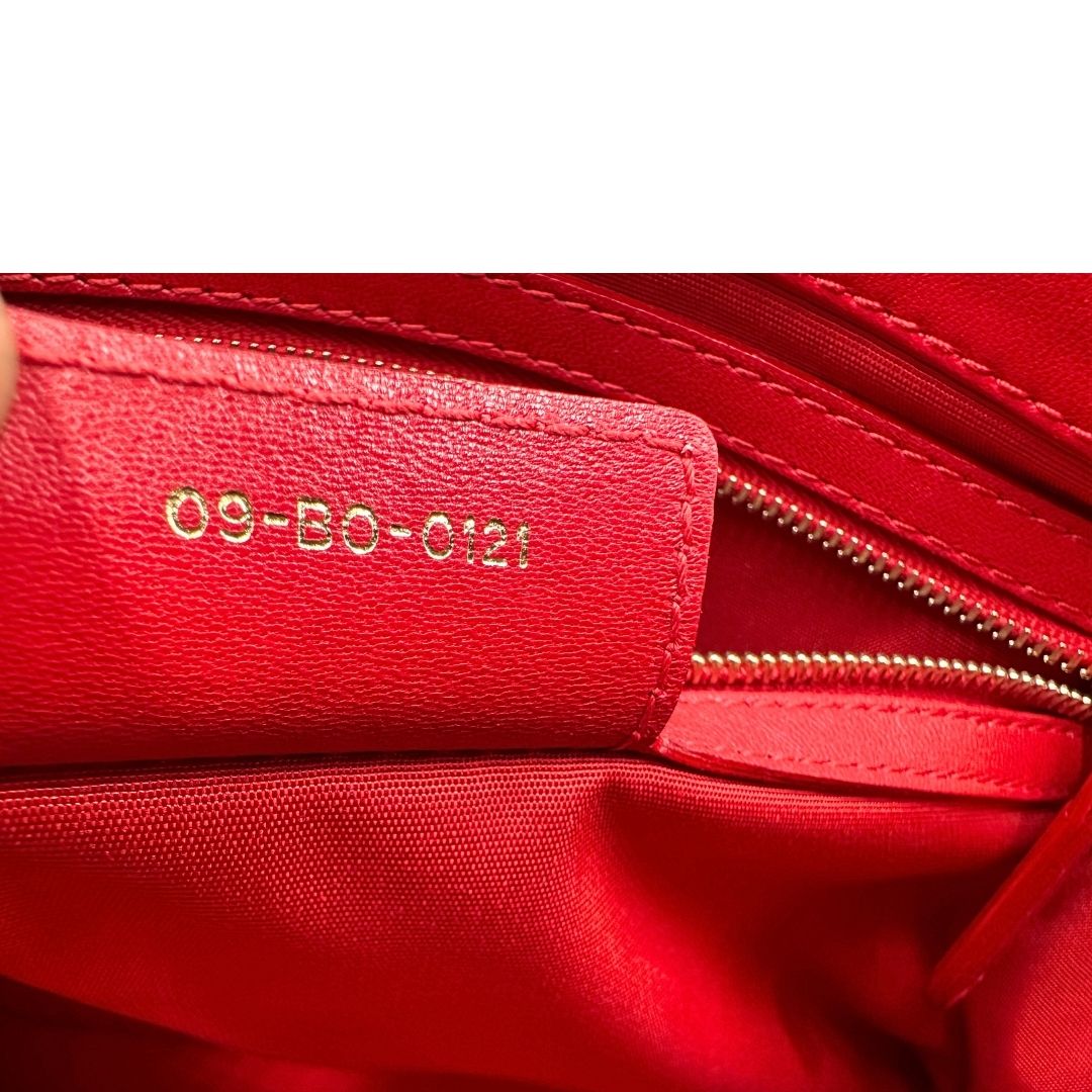 Borsa Christian Dior Cannage Delidior rossa
