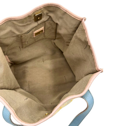 interno Tote Fendi multicolore con trama Zucchino, di lusso, originale, ottime condizioni, usata. 