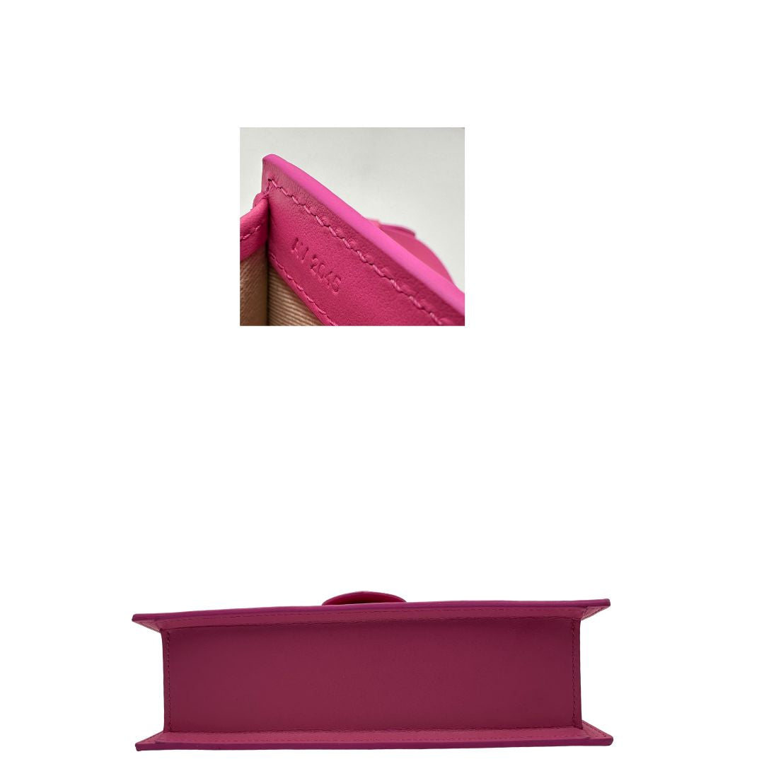  Borsa Jacquemus nella versione Le Grand Bambino neon pink, di lusso, originale, eccellenti condizioni.