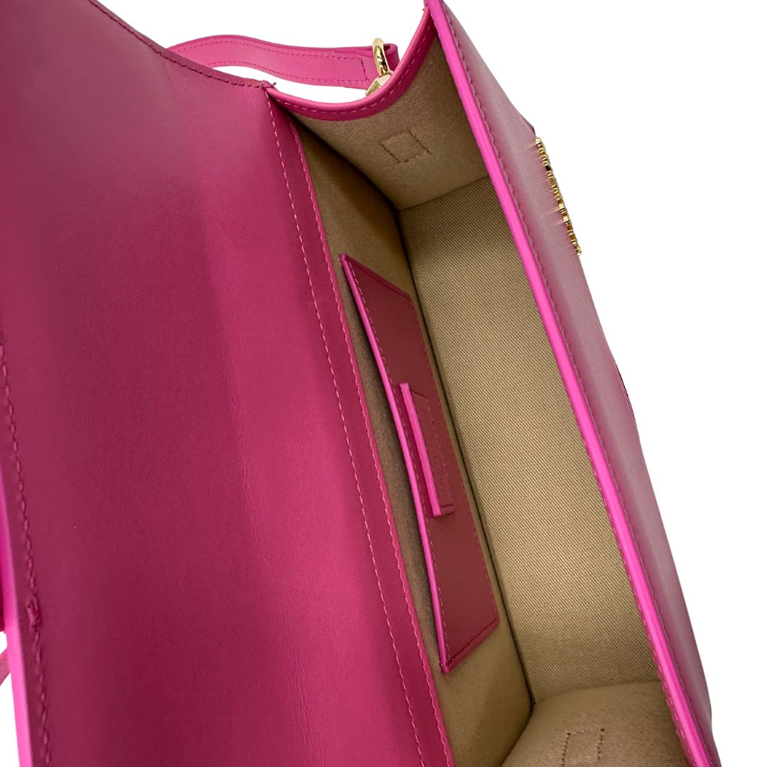  Borsa Jacquemus nella versione Le Grand Bambino neon pink, di lusso, originale, eccellenti condizioni.