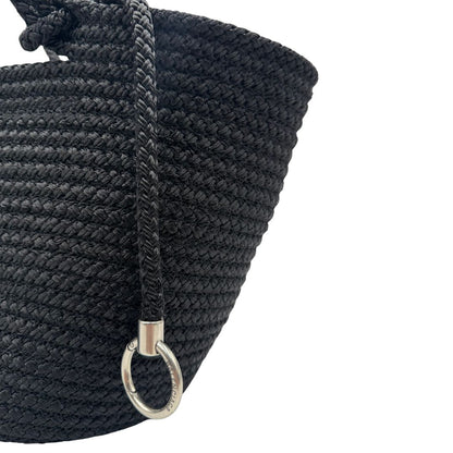  Basket Balenciaga in nylon nero intrecciato con finiture in pelle tono su tono, di lusso, eccellenti condizioni, usata, originale.  
