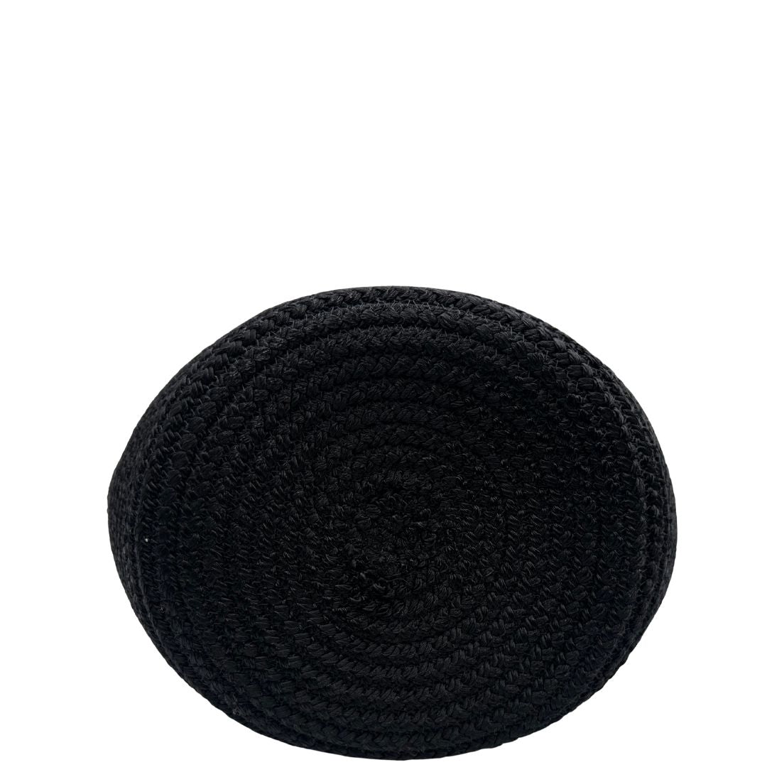 base  Basket Balenciaga in nylon nero intrecciato con finiture in pelle tono su tono, di lusso, eccellenti condizioni, usata, originale.  