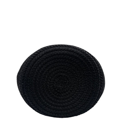 base  Basket Balenciaga in nylon nero intrecciato con finiture in pelle tono su tono, di lusso, eccellenti condizioni, usata, originale.  