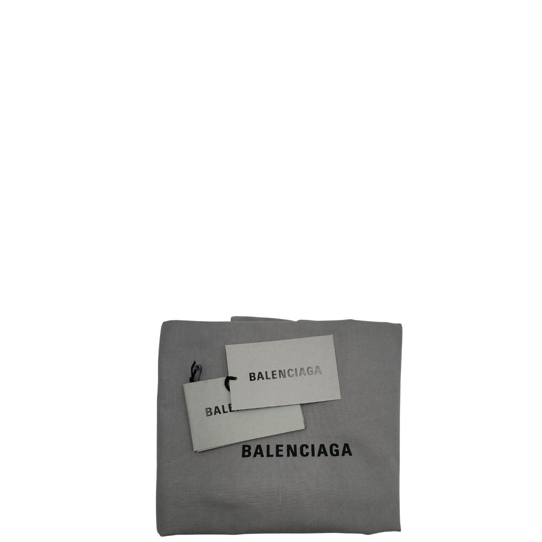 dustbag  Basket Balenciaga in nylon nero intrecciato con finiture in pelle tono su tono, di lusso, eccellenti condizioni, usata, originale.  