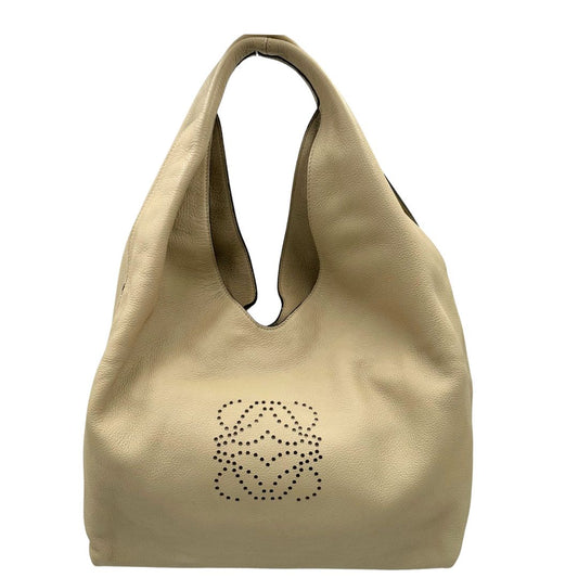 front Hobo Loewe in pelle beige, di lusso, originale, ottime condizioni, usata. 