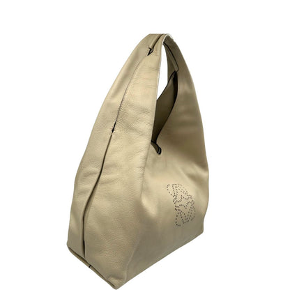 lato Hobo Loewe in pelle beige, di lusso, originale, ottime condizioni, usata. 