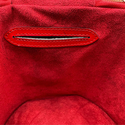 interno  Borsa LV in pelle epi rossa, da portare a mano, di lusso, originale, ottime condizioni, usato