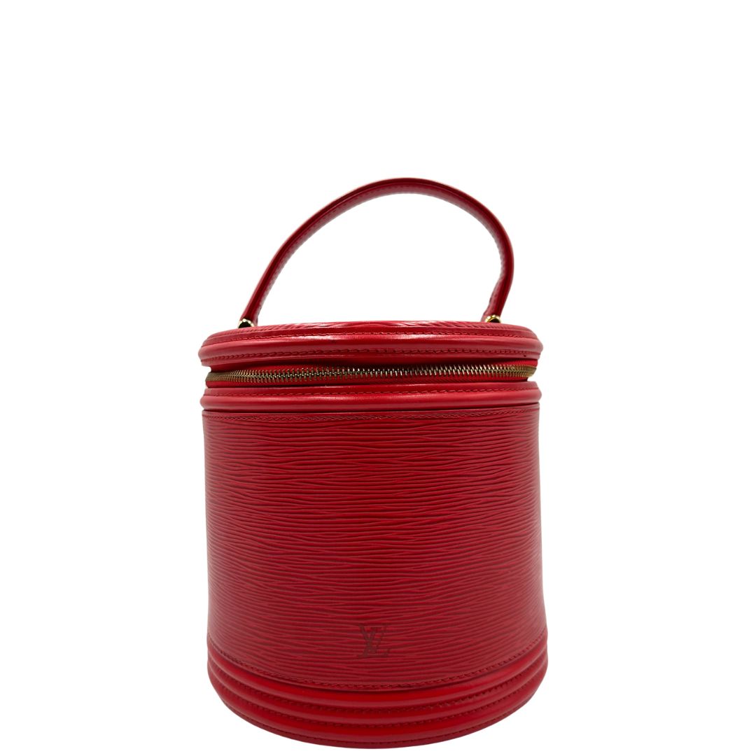 front  Borsa LV in pelle epi rossa, da portare a mano, di lusso, originale, ottime condizioni, usato. 