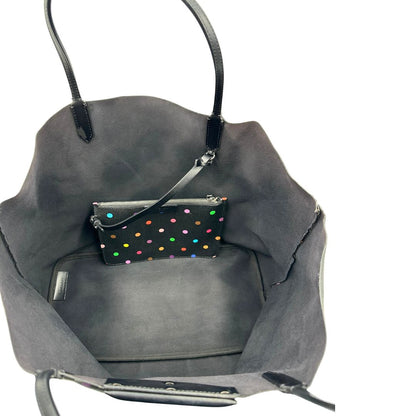 interno Shopping Givenchy in pelle nera con pois multicolore, di lusso, originale, ottime condizioni, usata, originale. 