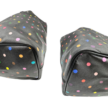angoli  Shopping Givenchy in pelle nera con pois multicolore, di lusso, originale, ottime condizioni, usata, originale.