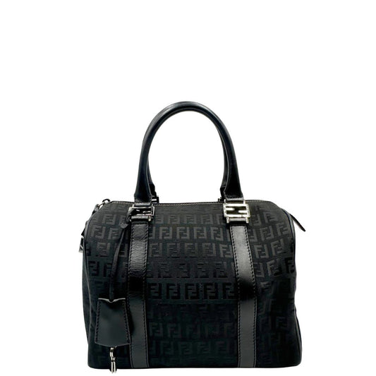 front  Bauletto Fendi nero trama Zucchino, di lusso, originale, ottime condizioni.