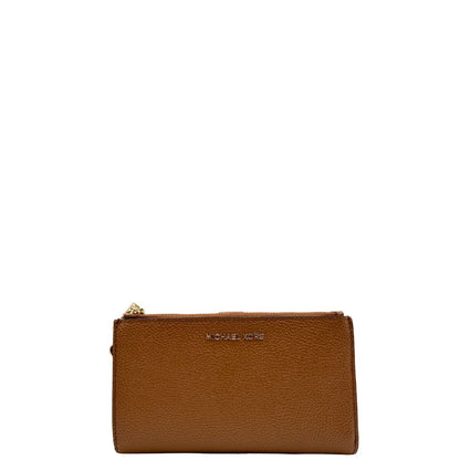 Portafoglio MK in pelle martellata marrone, di lusso, originale, ottime condizioni, usata.