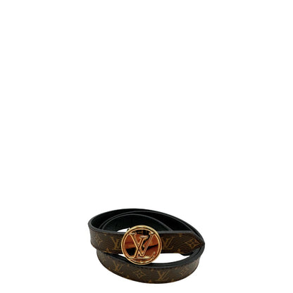 Cintura LV in canvas monogram marrone reversibile, di lusso, originale, ottime condizioni, usata