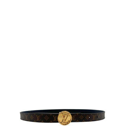 Cintura LV in canvas monogram marrone reversibile, di lusso, originale, ottime condizioni, usata