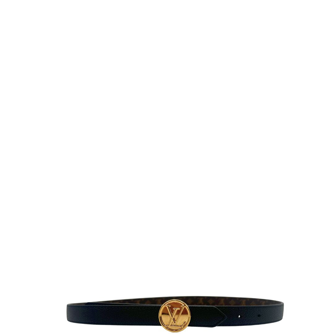 Cintura LV in canvas monogram marrone reversibile, di lusso, originale, ottime condizioni, usata