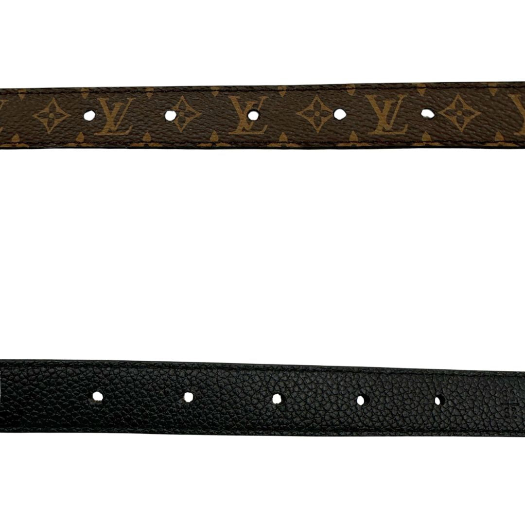 Cintura LV in canvas monogram marrone reversibile, di lusso, originale, ottime condizioni, usata