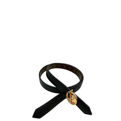 Cintura LV in canvas monogram marrone reversibile, di lusso, originale, ottime condizioni, usata