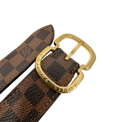 Cintura LV in canvas damier ebene, di lusso, originale, ottime condizioni, usata.