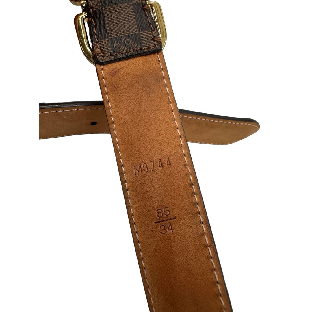 Cintura LV in canvas damier ebene, di lusso, originale, ottime condizioni, usata.