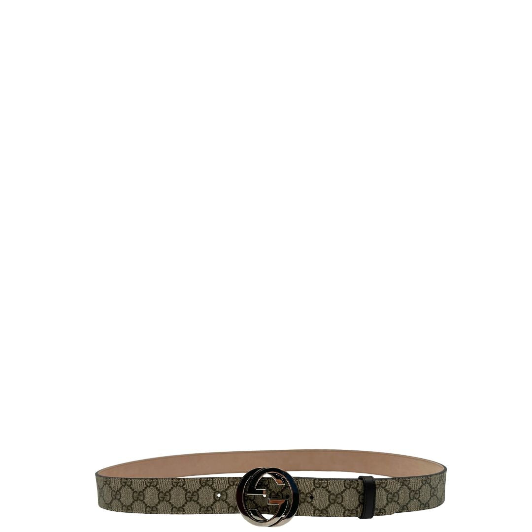  Cintura gucci in canvas GG beige, di lusso, originale, ottime condizioni, usata.