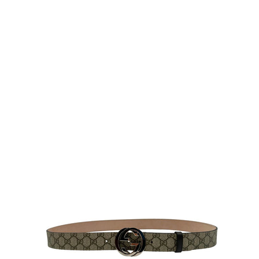  Cintura gucci in canvas GG beige, di lusso, originale, ottime condizioni, usata.
