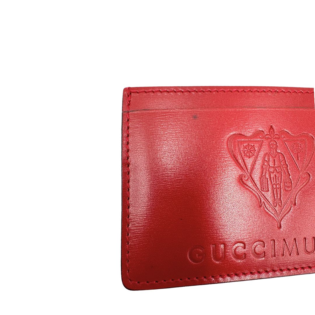 Portacarte Gucci GG in pelle bordeaux. Originale, usato, di lusso, in ottime condizioni.