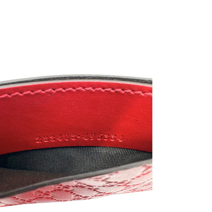 Portacarte Gucci GG in pelle bordeaux. Originale, usato, di lusso, in ottime condizioni.