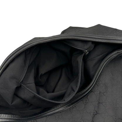 interno Borsa Gucci Hobo Maxi in tessuto GG nero, di lusso, originale, ottime condizioni, usata. 