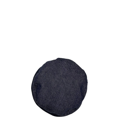  Cappello Burberry reversibile in tessuto denim blu e tessuto beige trama tartan, di lusso, originale, ottime condizioni, usato.