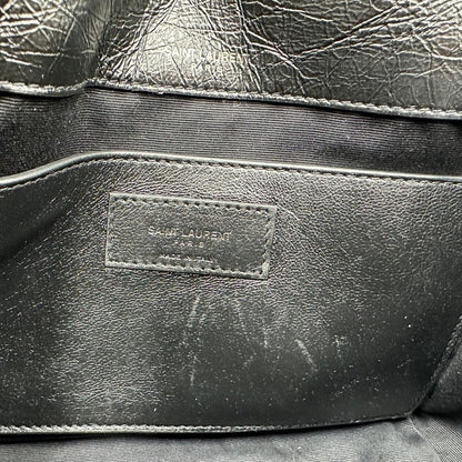 interno Borsa Niki Saint Laurent nera nella versione baby, di lusso, originale, ottime condizioni, usata. 