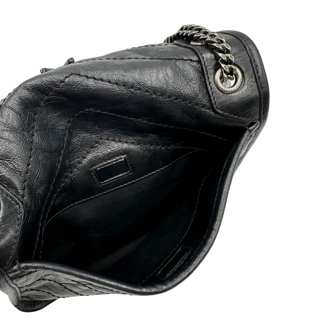 Borsa Niki Saint Laurent nera nella versione baby, di lusso, originale, ottime condizioni, usata.