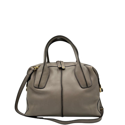 retro Borsa Tod's in pelle grigia, indossabile a tracolla, a spalla o a mano, di lusso, originale, ottime condizioni, usata, originale. 