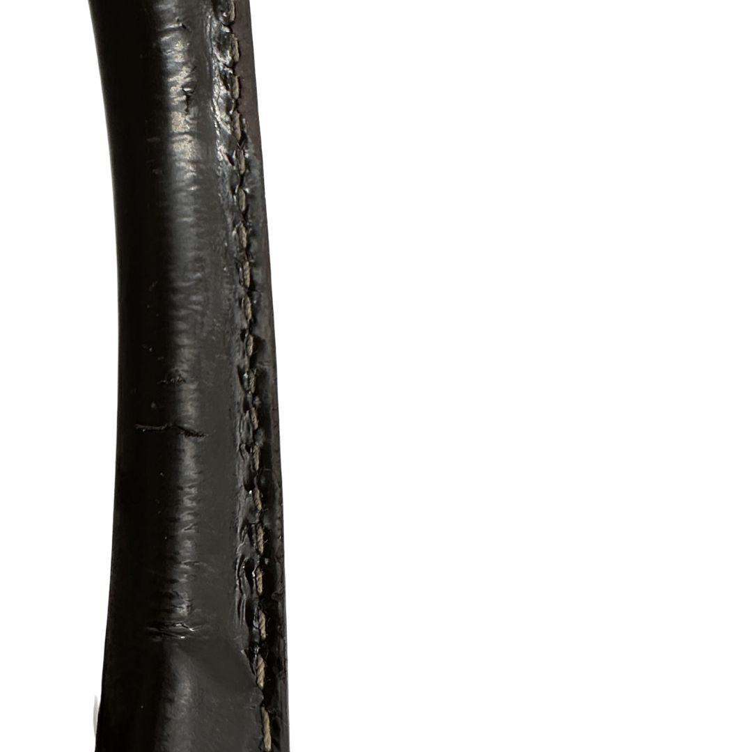 manici Bauletto Gucci GG con finiture in pelle marroni, di lusso, originale, ottime condizioni, usato. 