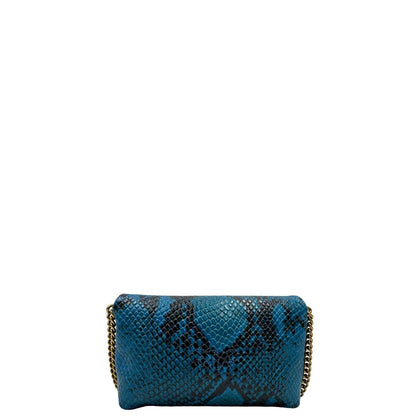 retro  Borsa Pinko in pelle blu animalier nella versione micro, di lusso, originale, ottime condizioni, usata. 